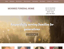 Tablet Screenshot of mohnkefuneralhome.com